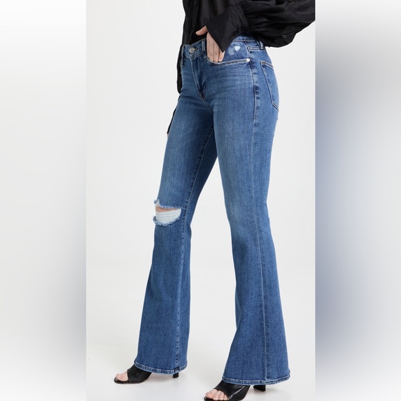 FRAME High Flare Jeans size 26, Sunfaded rips, SOLD OUT! NWT! $238 - Picture 3 of 11
